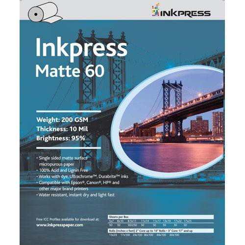 Inkpress Media Matte 60 Paper (13" x 50' Roll)