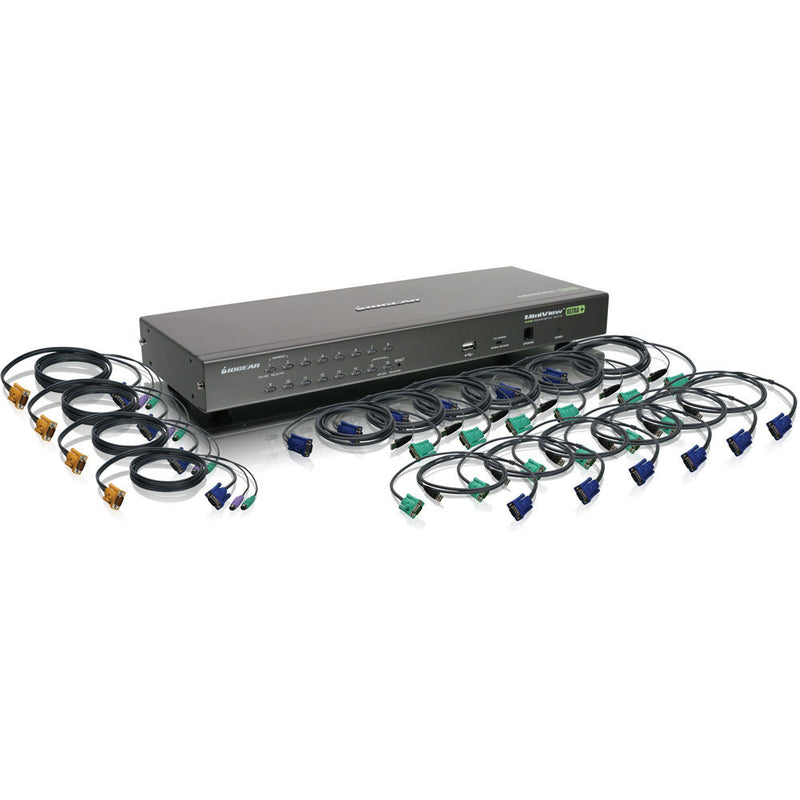 IOGEAR 16-Port PS/2 USB Combo KVM Switch Kit with Sixteen KVM Cables