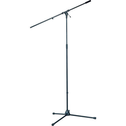 K&M Tripod Microphone Stand with Boom - Height: 43 - 79" (109.22 - 200.66cm) (Black)