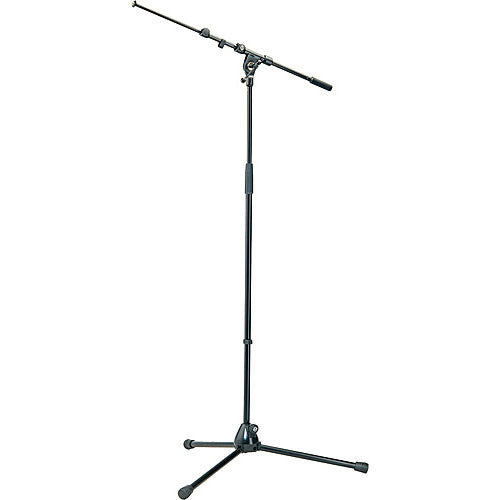 K&M 210/9 Tripod Microphone Stand with Telescoping Boom (Black)