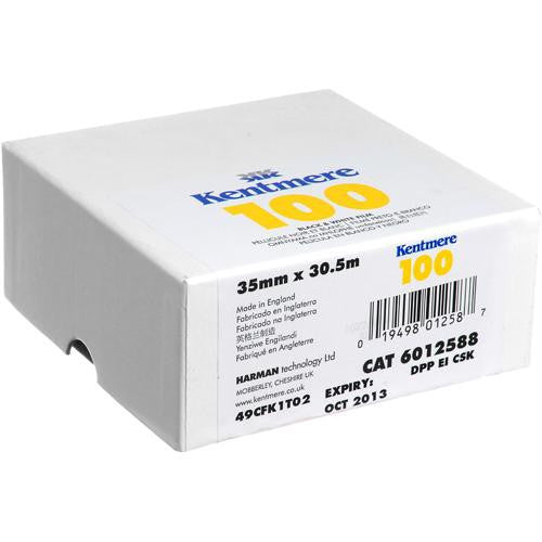 Kentmere 100 ASA Black and White Negative Film (35mm Roll Film, 100' Roll)