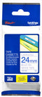 BROTHER TZE-521 Label Printer Tape, Adhesive-Laminated, Black on Blue, 8 m
