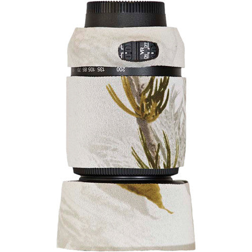 LensCoat Lens Cover for Nikon 55-200 f/4-5.6G ED AF-S VR DX Lens (Realtree AP Snow)
