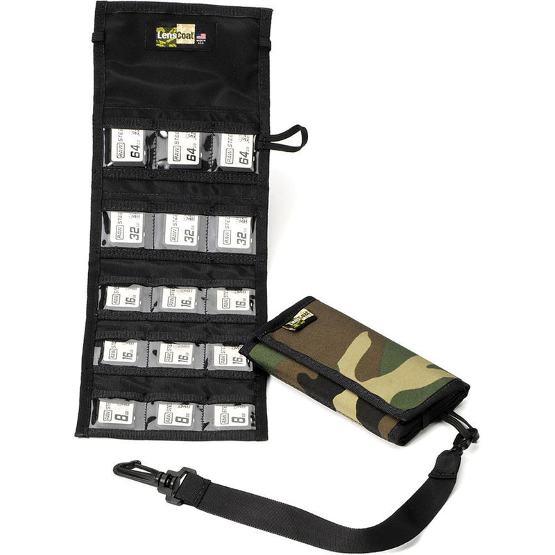 LensCoat Memory Card Wallet SD15 (Forest Green Camo)