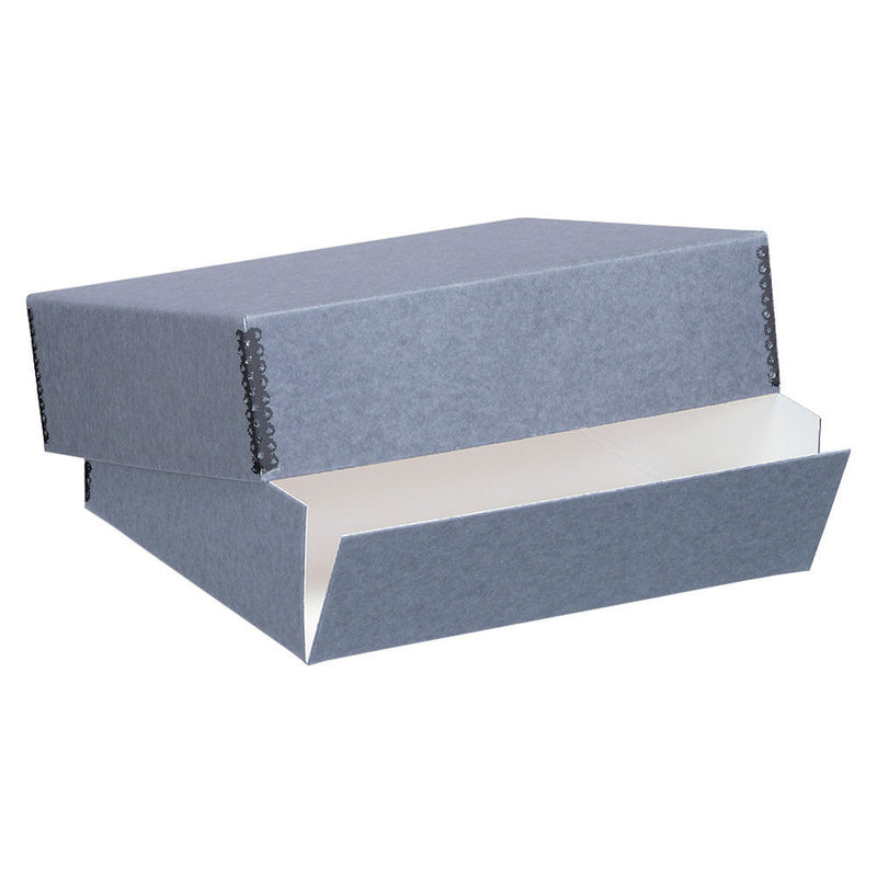 Lineco 733-0011 Museum Quality Drop-Front Storage Box (11.5 x 15 x 3", Gray with White Interior)