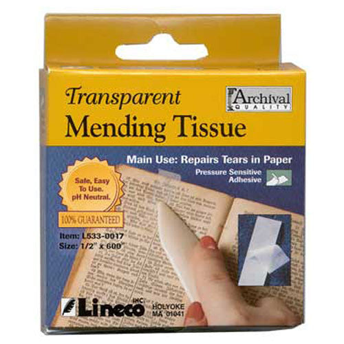 Lineco Transparent Mending Tissue (0.5" x 12')