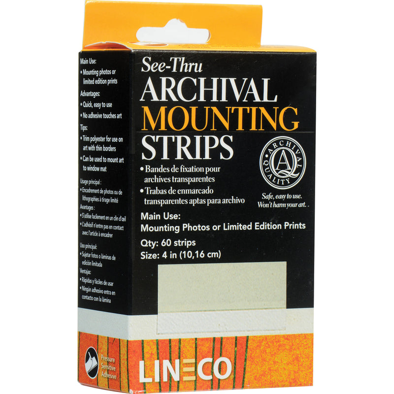 Lineco "See Thru" Mounting Strips - Pack of 60