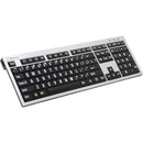 LogicKeyboard XLPrint PC Slim Line Keyboard with Large Print (White on Black)