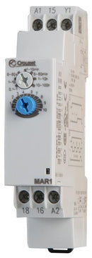 CROUZET AUTOMATION 88827115 Analogue Timer, MAR1, Delay On Energisation, 1 s, 100 h, 7 Ranges, 1 Changeover Relay