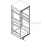 Middle Atlantic Adjustable Split Rear Rackrail - for 5-43