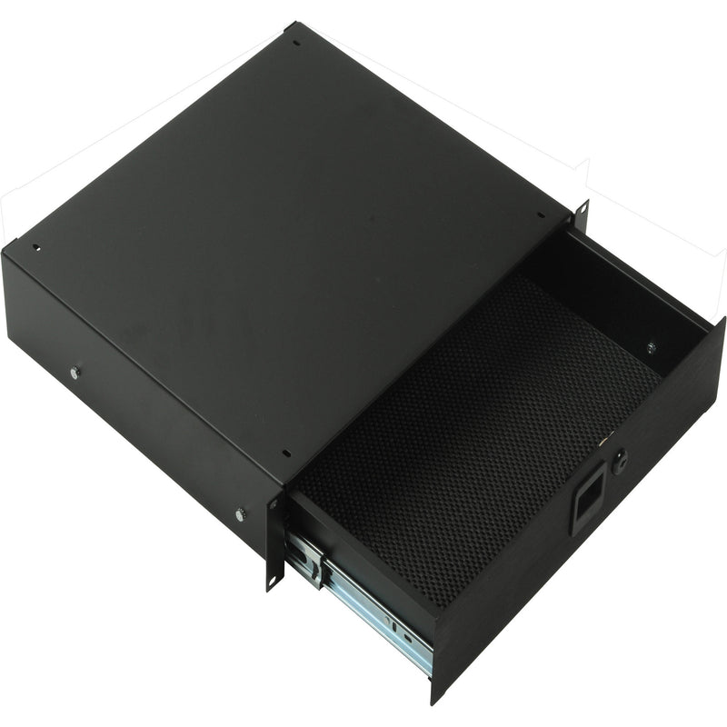 Middle Atlantic 4U Rack Drawer with Lock TD4LK (Black Texture)