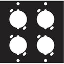 Middle Atlantic Four Universal XLR Female Punchout Panel