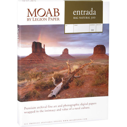 Moab Entrada Rag Natural 300 Paper (24 x 36", 25 Sheets)