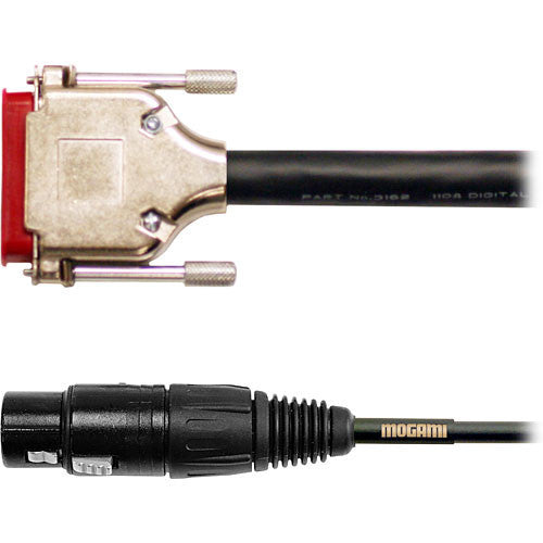 Mogami Gold AES/EBU DB-25 Male to 4 XLR Male & 4 XLR Female Digital Audio Cable (for Apogee, Sony, Yamaha & Mackie) - 15'