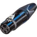 Neutrik XX Series Male and Female XLR Connectors Kit (Black Housing/Gold Contacts)