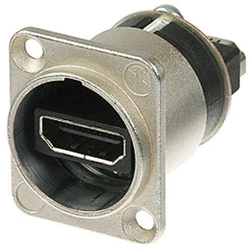 Neutrik HDMI 1.3 Feed Through Adapter D-Shape Housing IP65 (Nickel)