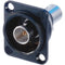 Neutrik Isolated BNC Chassis Connector in D-Shape Housing (Black Chrome)
