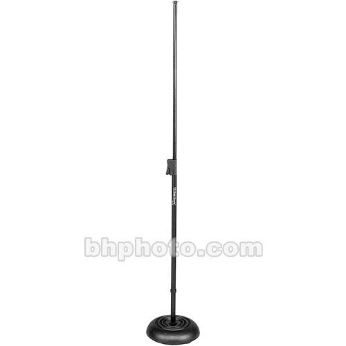 On-Stage MS7201QRB Round Base Quick-Release Telescoping Microphone Stand (Black)