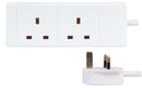 PRO ELEC 2118-10M 2 Gang Extension Lead, White 10m