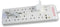 PRO ELEC 20810RFI-BT-2M 10 Gang Surge Protected Extension Lead, White 2m