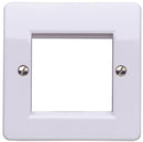 MK K182 WHI 1 Gang 2 Module Euro Frontplate