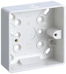 MK K2181 WHI 1 Gang 32mm PVC Pattress Box