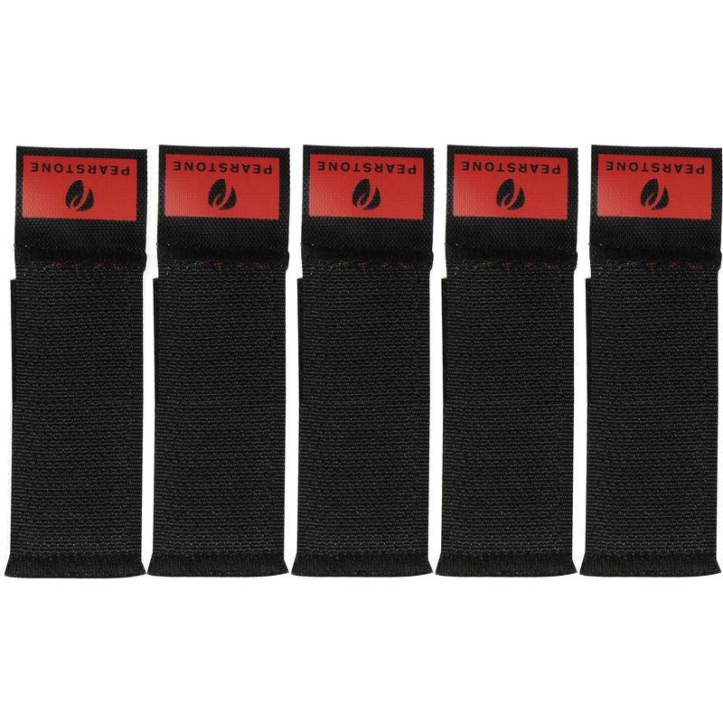Pearstone 1 x 2" Rapid Close Wall-Mountable Cable Ties (Black, 5-Pack)