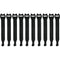 Pearstone 0.5 x 6" Touch Fastener Straps (Black, 10-Pack)