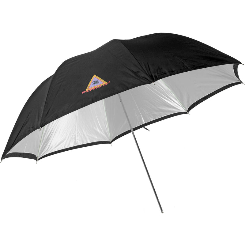 Photoflex Convertible Umbrella - White Satin with Removable Black Backing - 60"