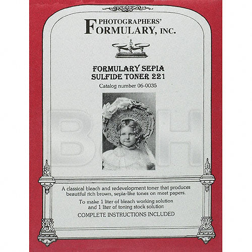 Photographers' Formulary Toner for Black & White Prints - Sepia Sulfide 221/ Makes 1 Liter