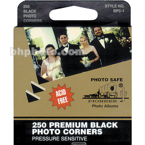 Pioneer Photo Albums Photo Mounting Corners (Box of 250, Black)