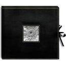 Pioneer Photo Albums SBX-12 Sewn Leatherette 3-Ring Frame Scrapbook Box with Ribbon Closure (Black)