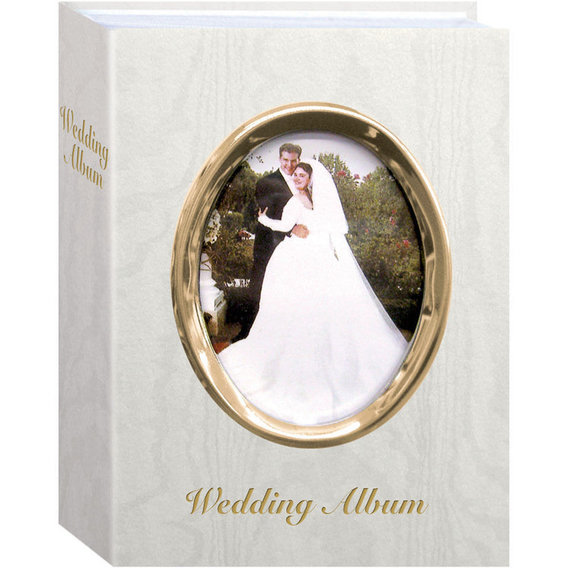 Pioneer Photo Albums WFM46-GT Oval Framed Wedding Album (Gold Frame with Inscribed "Wedding Album")