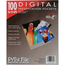 Print File Polypropylene Presentation Pocket (8 x 10", 100 Pack)