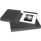 Print File Black Clamshell Archival Portfolio Box with Black Lining - 11.25 x 14.25 x 2"