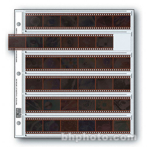 Print File Archival Storage Page "Ultima" for Negatives, 35mm, 6-Strips of 6-Frames (Binder Only) - 25 Pack