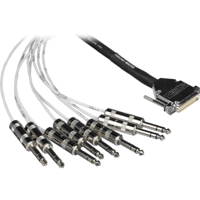 Pro Co Sound Analog Multi Track Recording Cable for Tascam DA88 & Comaptible Mixers, D-Sub DB25 to 8x TRS Stereo Phone Male - 5'