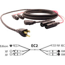 Pro Co Sound EC2 Siamese Twin AC (Edison to IEC) & Audio (2x XLR Female to 2x XLR Male) Combo Cable- 75'