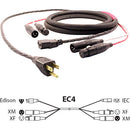 Pro Co Sound EC4 Siamese Twin AC (Edison to IEC) & Audio (XLR Male + XLR Female to XLR Female + XLR Male) Combo Cable- 100'