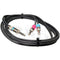 Pro Co Sound Insert Y-Cable 1/4" Male Phone TRS Stereo To 2x 1/4" Male Phone TS Mono - 10'