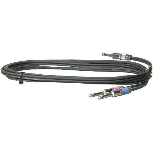 Pro Co Sound Insert Y-Cable 1/4" Male Phone TRS Stereo To 2x 1/4" Male Phone TS Mono - 20'