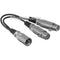 Pro Co Sound 3-Pin XLR Male to 2 3-Pin XLR Female Y-Cable - 1'