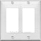 RDL CP-2W Double (Side-by-Side) Cover Wall Plate (White)