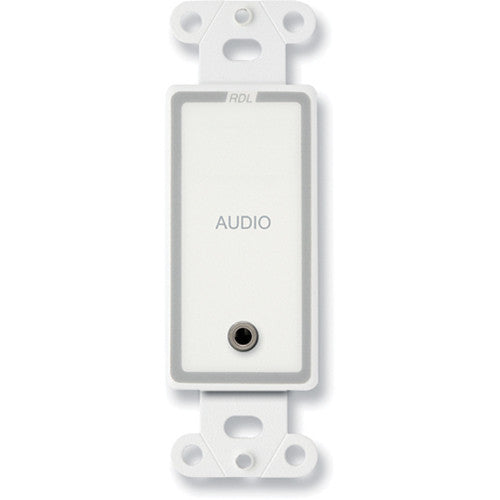 RDL D-MJPT Mini-Jack Pass-Through Plate White/Gray