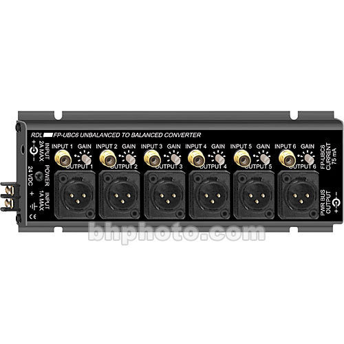 RDL FP-UBC6 6-Channel Unbalanced to Balanced Audio Converter