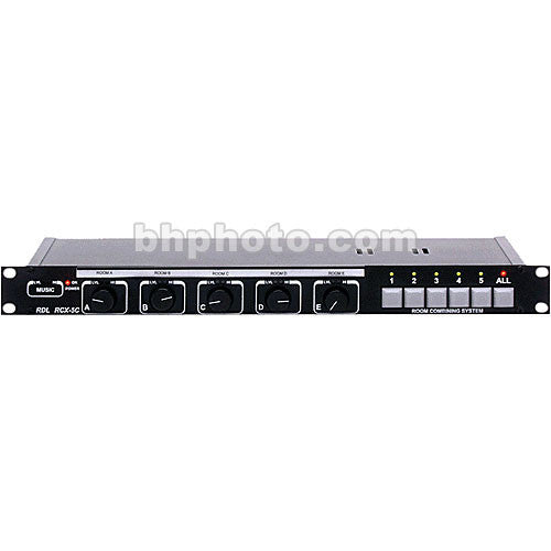 RDL RCX-5C - Five Zone Audio Controller for RDL RCX Series Room Combining System