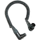 Remote Audio Coiled 3-Pin XLR Angled Male to XLR Angled Female Jumper Cable - 18"