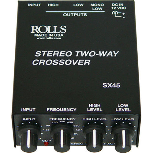 Rolls SX45 - 2-Way Stereo Crossover with Mono Sub Output