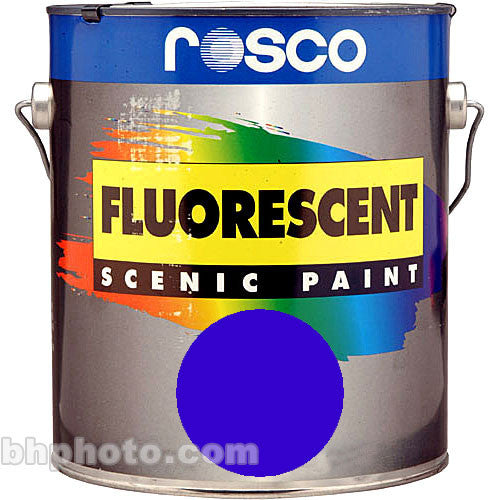 Rosco Fluorescent Paint (Blue, Matte, 1 Quart)