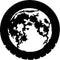 Rosco Standard Steel Gobo #7220 - Moon - Size B 86mm